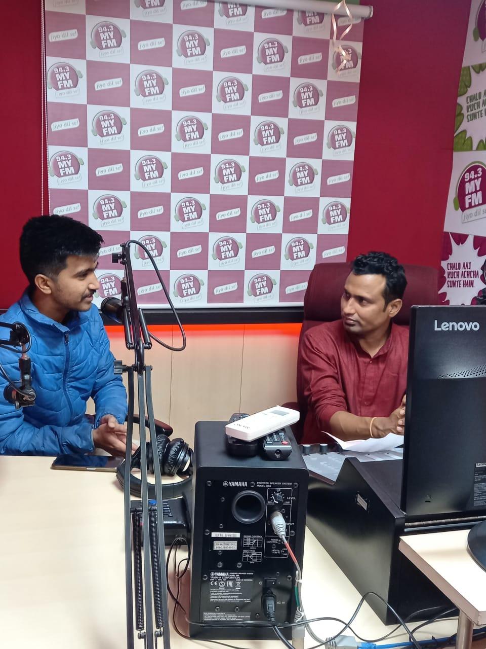 Yash with RJ Deva on My FM 94.3